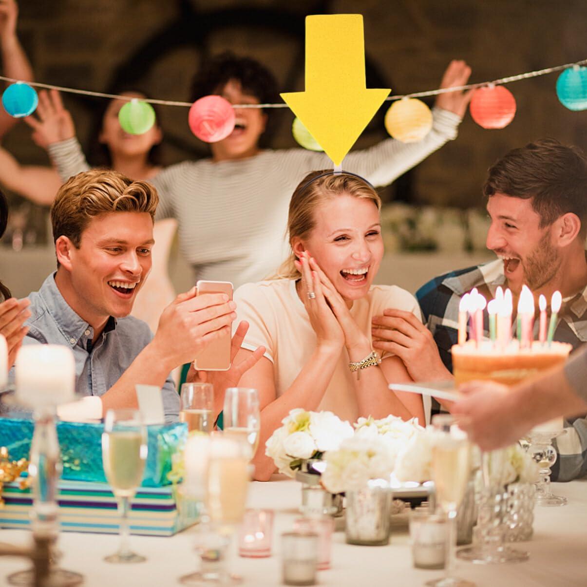 Homoyoyo Homoyoyo 14pcs Arrow Headband Halloween Funny Headband Arrow Cosplay Hair Hoop Hair Band Hair Halloween Headpiece for Halloween Party Carnival Party Photo Props (Yellow)