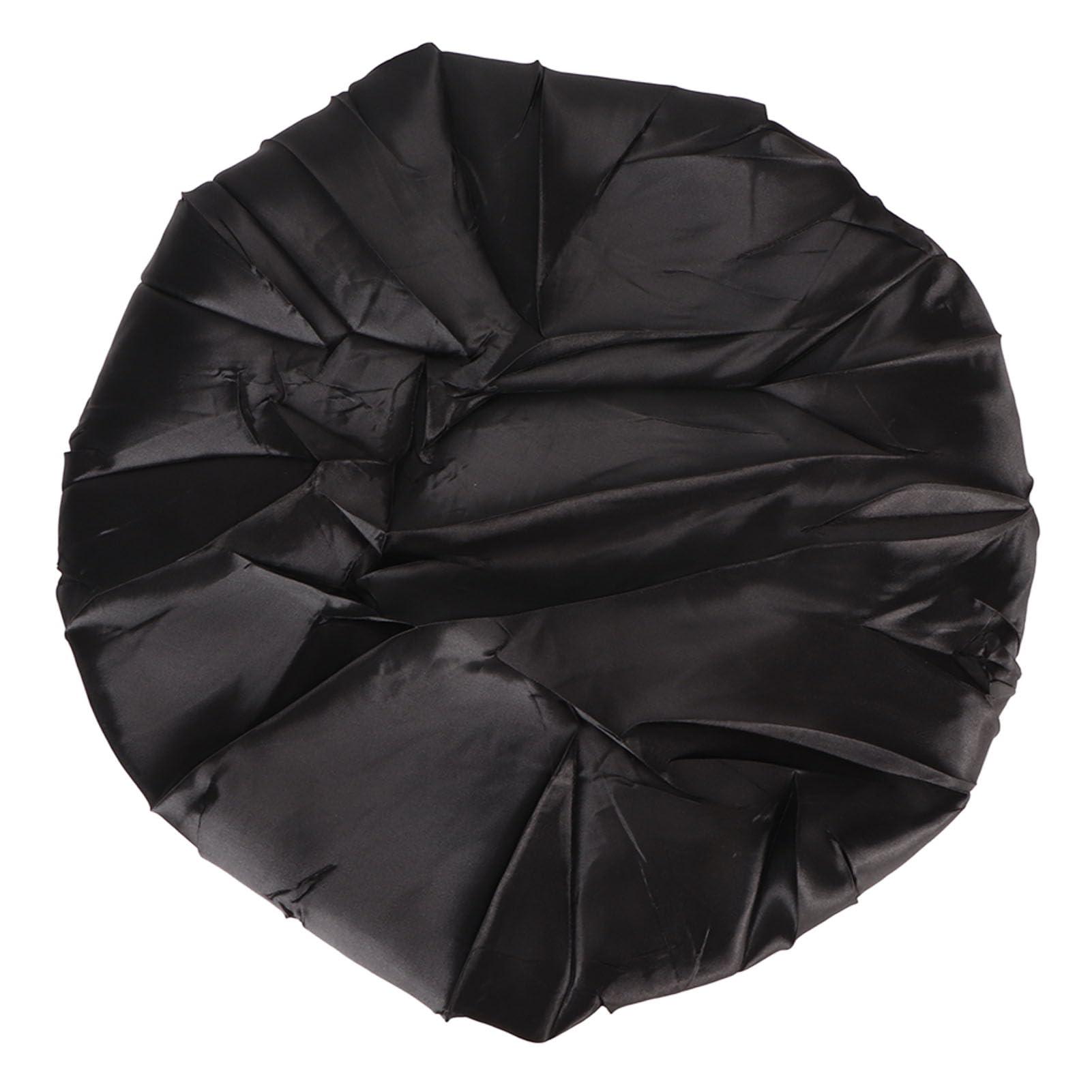 Kuuleyn Kuuleyn Waterproof Bath Caps Shower Caps Black Shower Caps Wide Brim Shower Caps Reusable Bath Hair Cap for Ladies Men and Kids