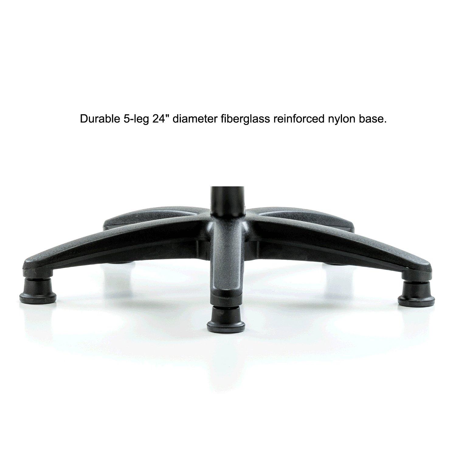 Perch Chairs & Stools Perch Stella Stationary Height Adjustable Salon & Spa Stool | Workbench Height 21-28.5 Inches | 300-Pound Weight Capacity | 12 Year Warranty (Black Vinyl)