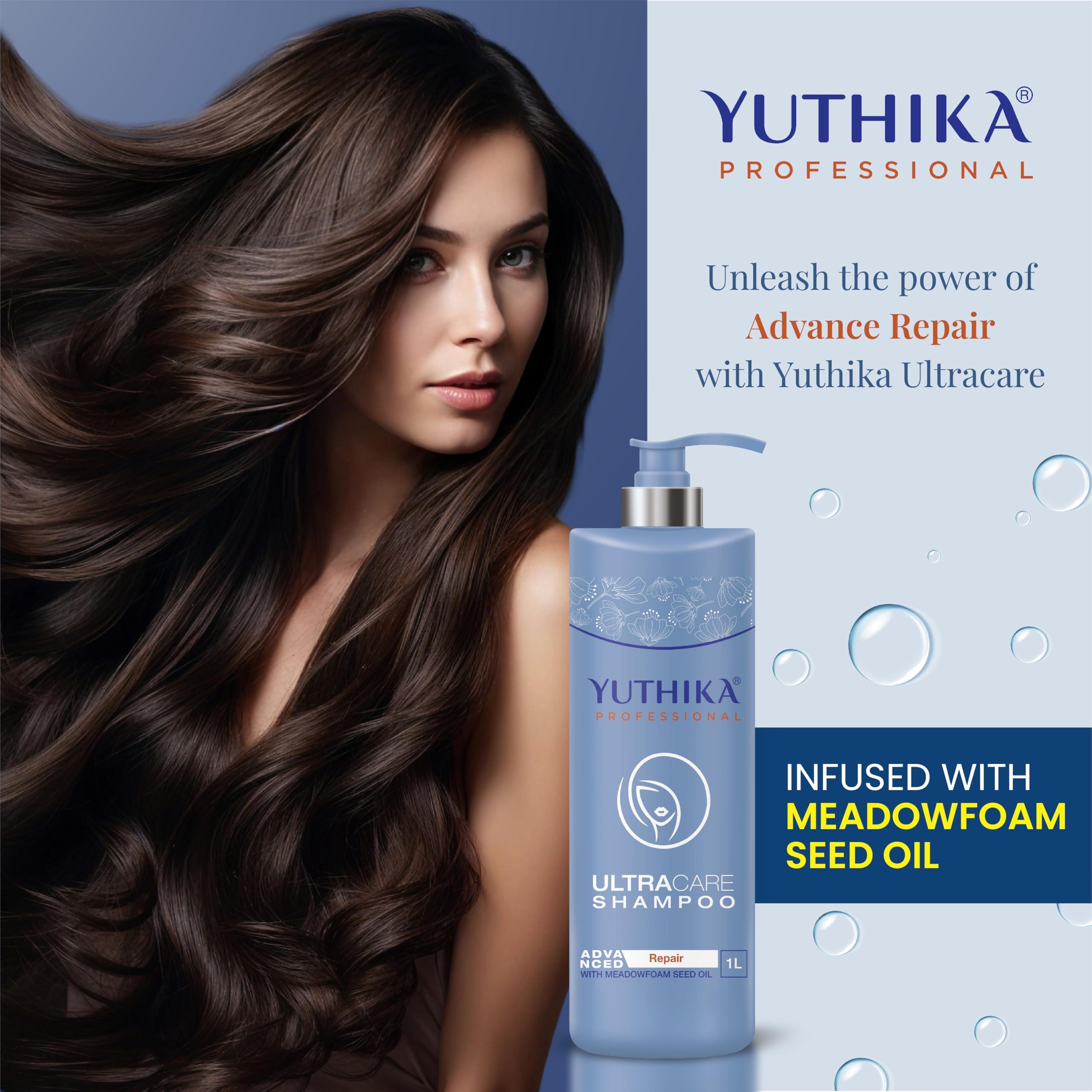 Yuthika Yuthika Professional UltraCare Advanced Hair Repair Anti Dandruff Shampoo for Frizzy Damaged Hair Help Strengthens Weak & Brittle Hair for Strong Silky & Shiny Hair for Women Girl Men - 33.81 FL Oz