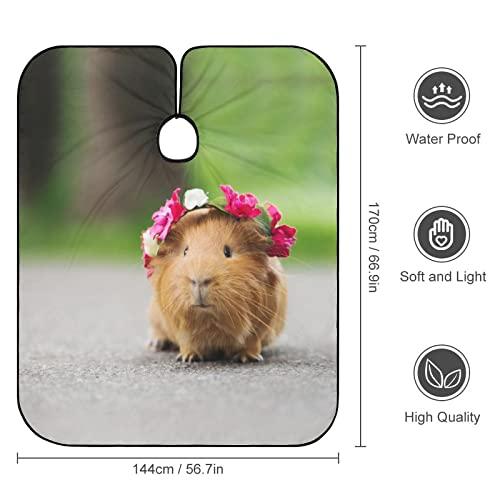 LIJrtrFseRW Cute Guinea Pig Barber Cape Professional Hair Cutting Apron Hairdresser Cape Barber Accessories for Men Women