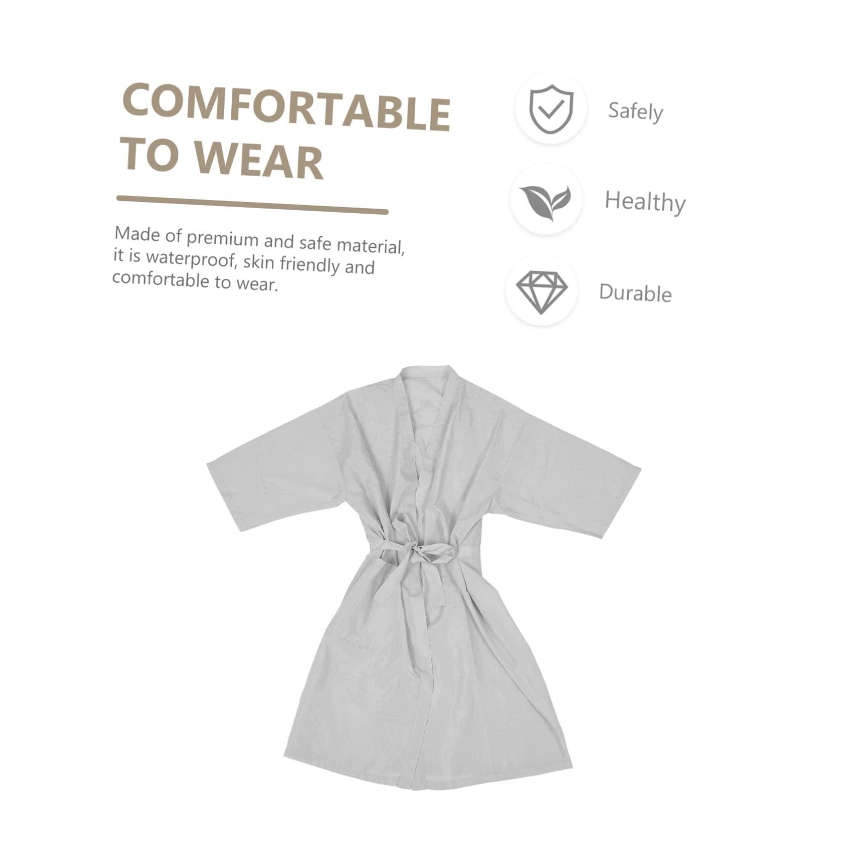 MERRYHAPY MERRYHAPY Beauty Salon Gown Barber Brush Hair Salon Protective Apron Hair Scissors Trimmer Salon Apron Spa Robe Hair Salon Work Clothes Barber Equipment Bathrobe Barber Apron Grey Filament