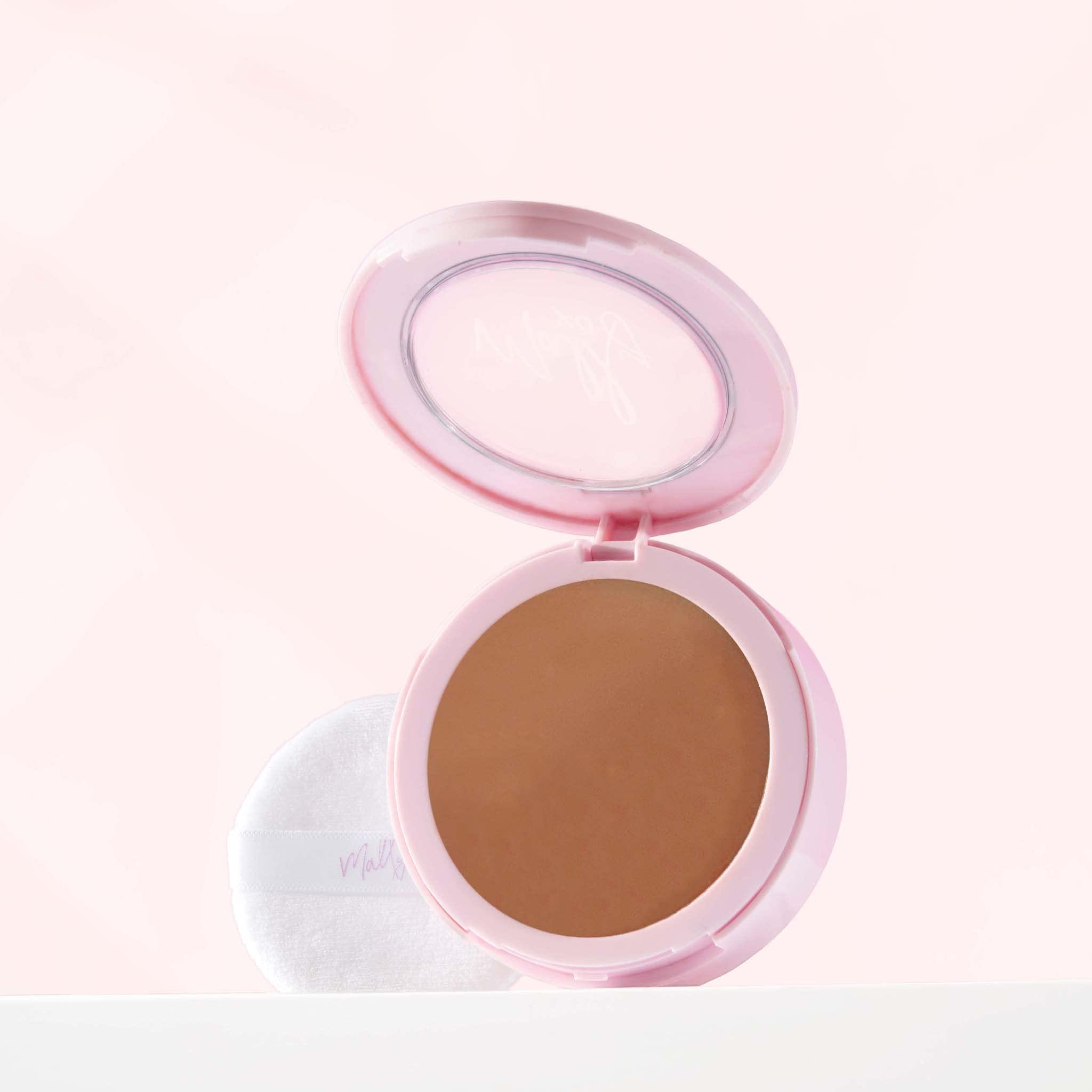 Mally Beauty Mally Beauty Soft as Silk Powder Foundation - Rich - Buildable Light to Medium Coverage - Lightweight Matte Finish