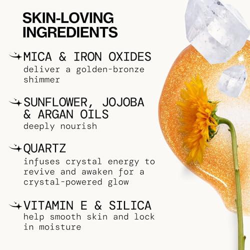 Pacifica Pacifica Bronzing Body Oil Crystal Bronze Shimmering Oil for Natural Sun-Kissed Glow, Hydrating Body Illuminator, Vanilla Coconut Scent, Vegan & Cruelty-Free, Clean Beauty, 4 fl oz