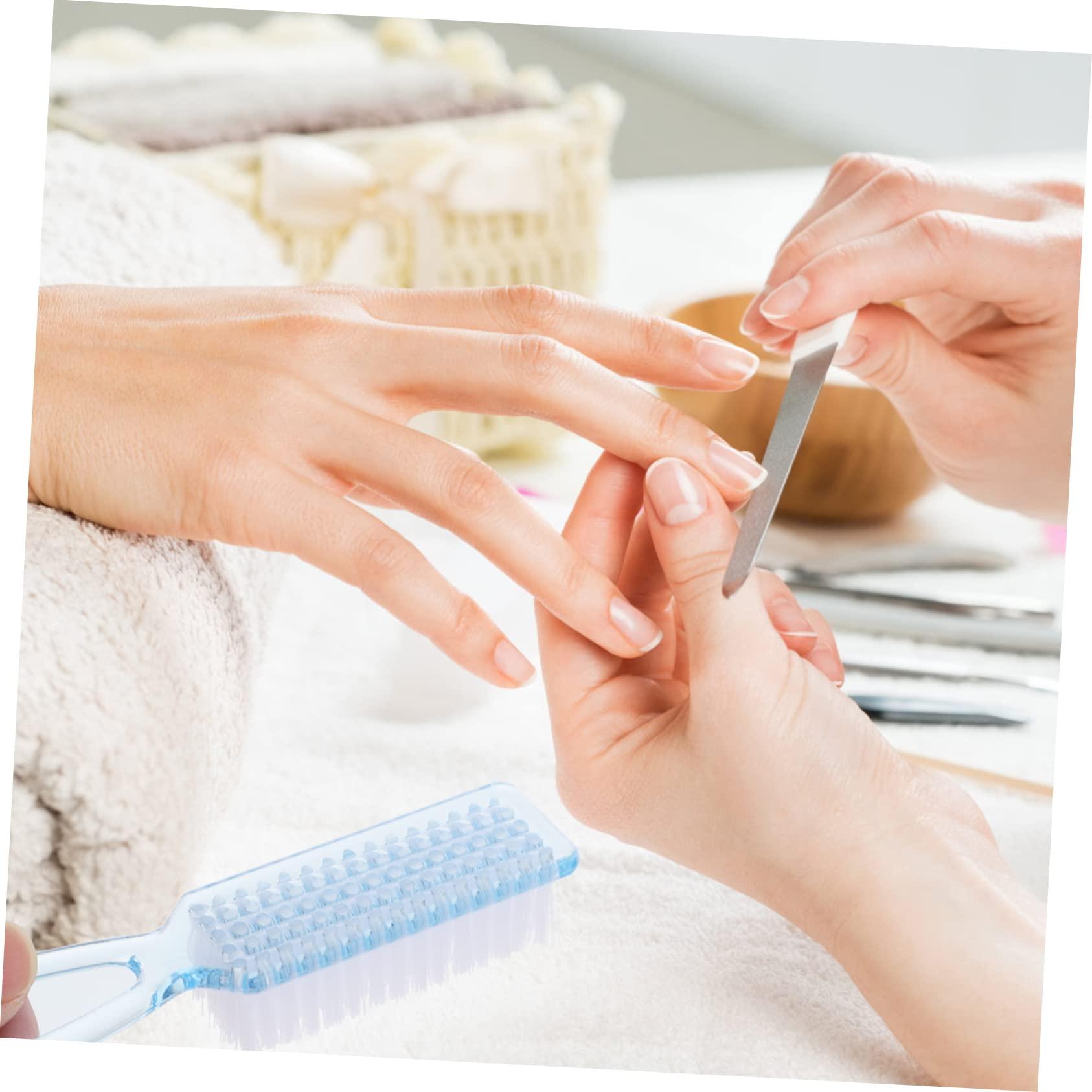 Mikinona Mikinona Home Pedicure Brush Set 15pcs Nail Brush Cleaner Handle Manicure Brush for Nail Art Salon Sturdy Easy to Carry