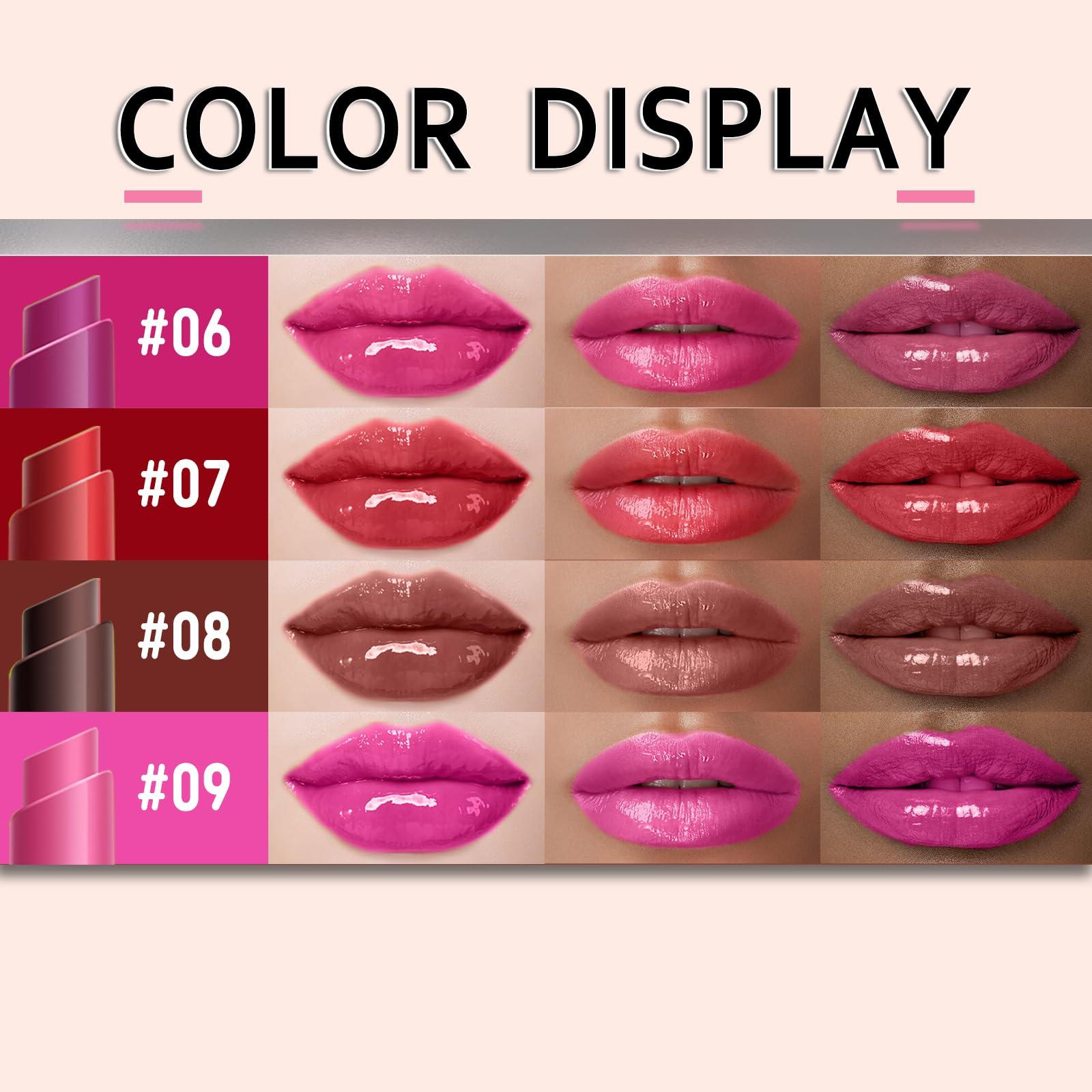 hadutrek hadutrek Click Lip Gloss Pen For Women Plumping Lip Stain Color Changing Waterproof Long Lasting Jelly Tinted Lip Balm Hydrating Lip Oil For Dry Lips (07)