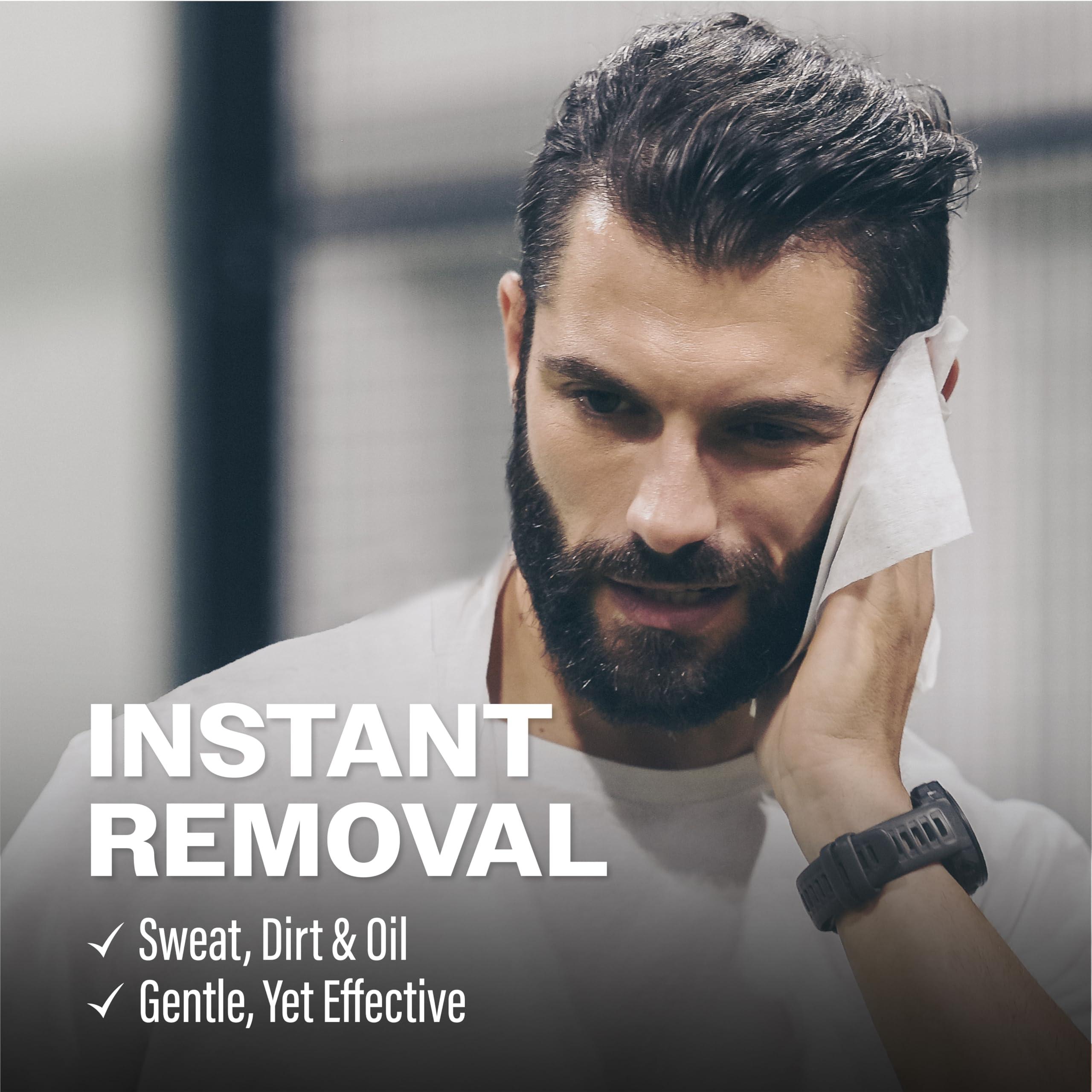 TADA BEAUTY TADA Men - Face Wipes for Men & Body Wipes for Adults No Rinse, Face Cleansing Wipes & Body Cleansing Wipes for Adults Bulk Gym, Running, &Outdoor Activities - Green tea & Hyaluronic (2PK Mix)