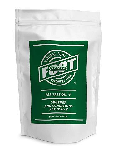 Foot Sense Tea Tree Oil Detox Foot Soak - for Athlete’s Foot, Toenails, Smelly Feet - All Natural Formula - Intensive Foot Repair - 16 oz