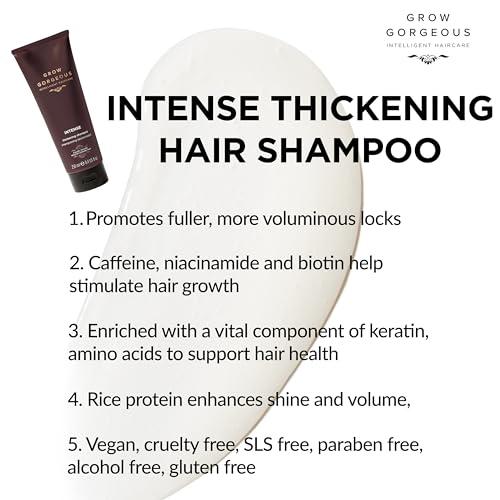 Grow Gorgeous Grow Gorgeous Intense Thickening Hair Shampoo - With Biotin and Niacinamide - Caffeine-enriched - For Thicker and Healthier Hair - Vegan, 25 fl oz