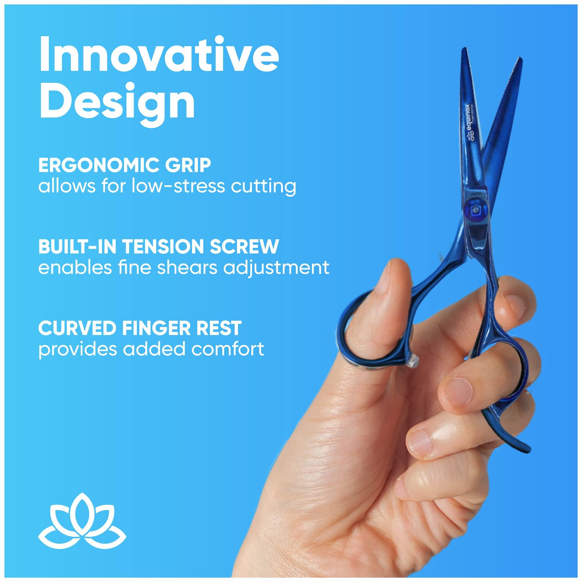 Equinox International Equinox Razor Edge Series Professional Hair Scissors - 6.5 Premium Japanese Stainless Steel Hair Cutting Scissors, Hair Shears, Hair Razors for Hair Cutting, Barber Accessories & Hair Salon Supplies