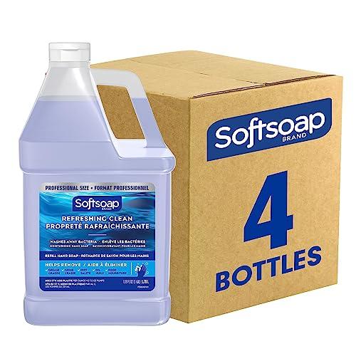 Softsoap Softsoap Antibacterial Liquid Hand Soap Refill, Refreshing Clean, Moisturizing Hand Soap, 1 Gallon (Pack of 4)