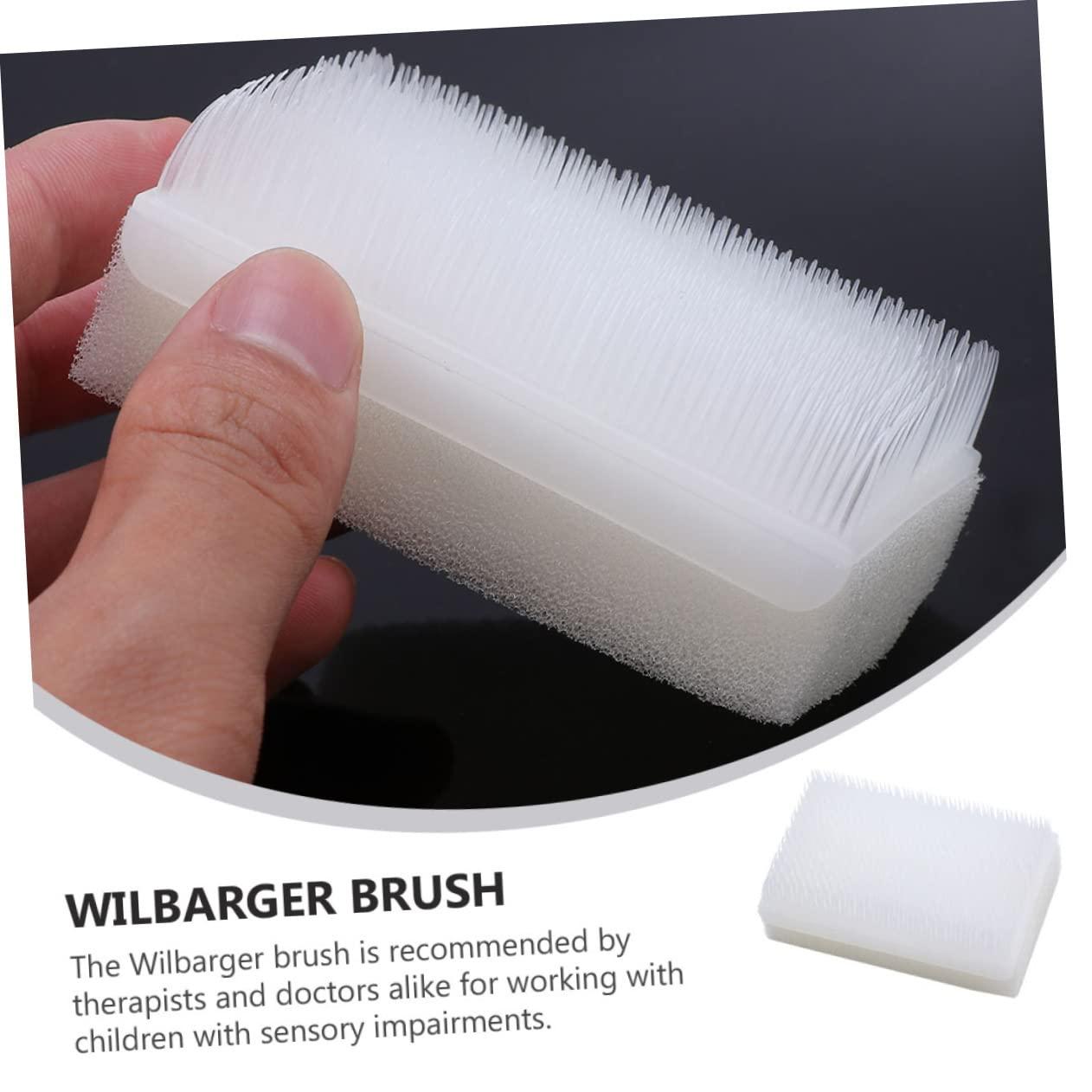 CRILSTYLEO CRILSTYLEO 2pcs Brush Wilbarger Corn Brush Wilbarger Brush Items Defensiveness Hook Hand Scrub Brushes Sensory Brushes Gadgets Method Brush Soft Bristle Nail Brush Vest Plastic White