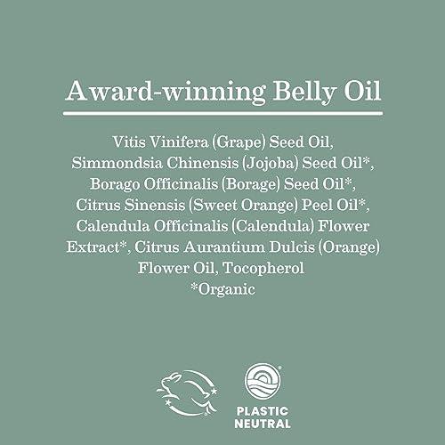 Earth Mama Earth Mama Belly Oil for Dry Skin | Calendula Skin Care Moisturizer Oil to Encourage Natural Elasticity and Help Prevent Stretch Marks During Pregnancy and Postpartum, 4-Fluid Ounce (3-Pack)