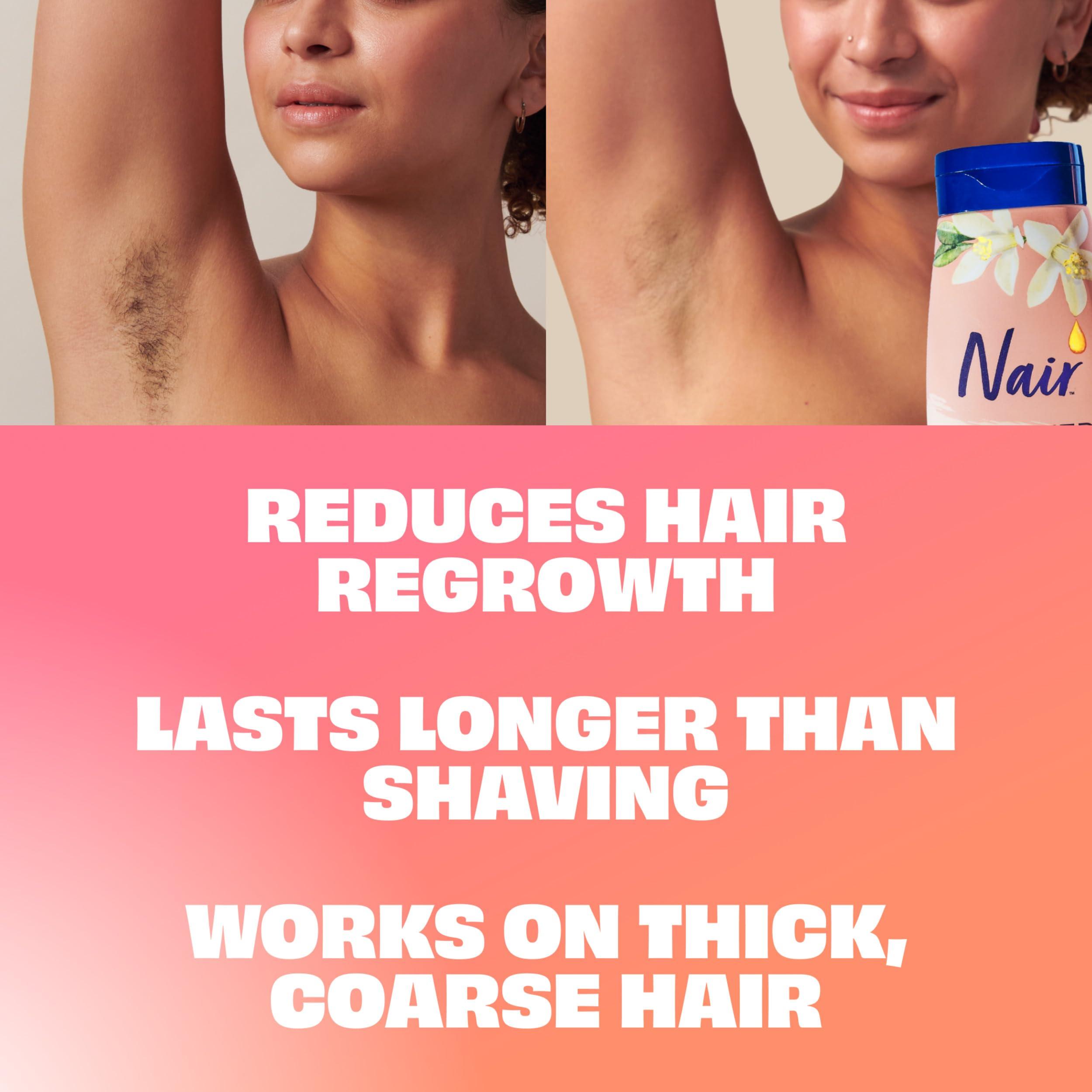 Nair NAIR Shower Cream Hair Remover with Moroccan Argan Oil and Orange Blossom, Body Hair Removal Cream for Women, 12 oz