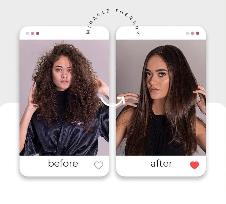 Prohall Cosmetic Brazilian Keratin Hair Treatment Blowout Complex- Prohall Miracle Therapy Kit 44Floz/ 1300ml- Formaldehyde Free Keratin Treatment at Home -Queratina Brasilea Keratina Para Alisar el Pelo Sin Formol