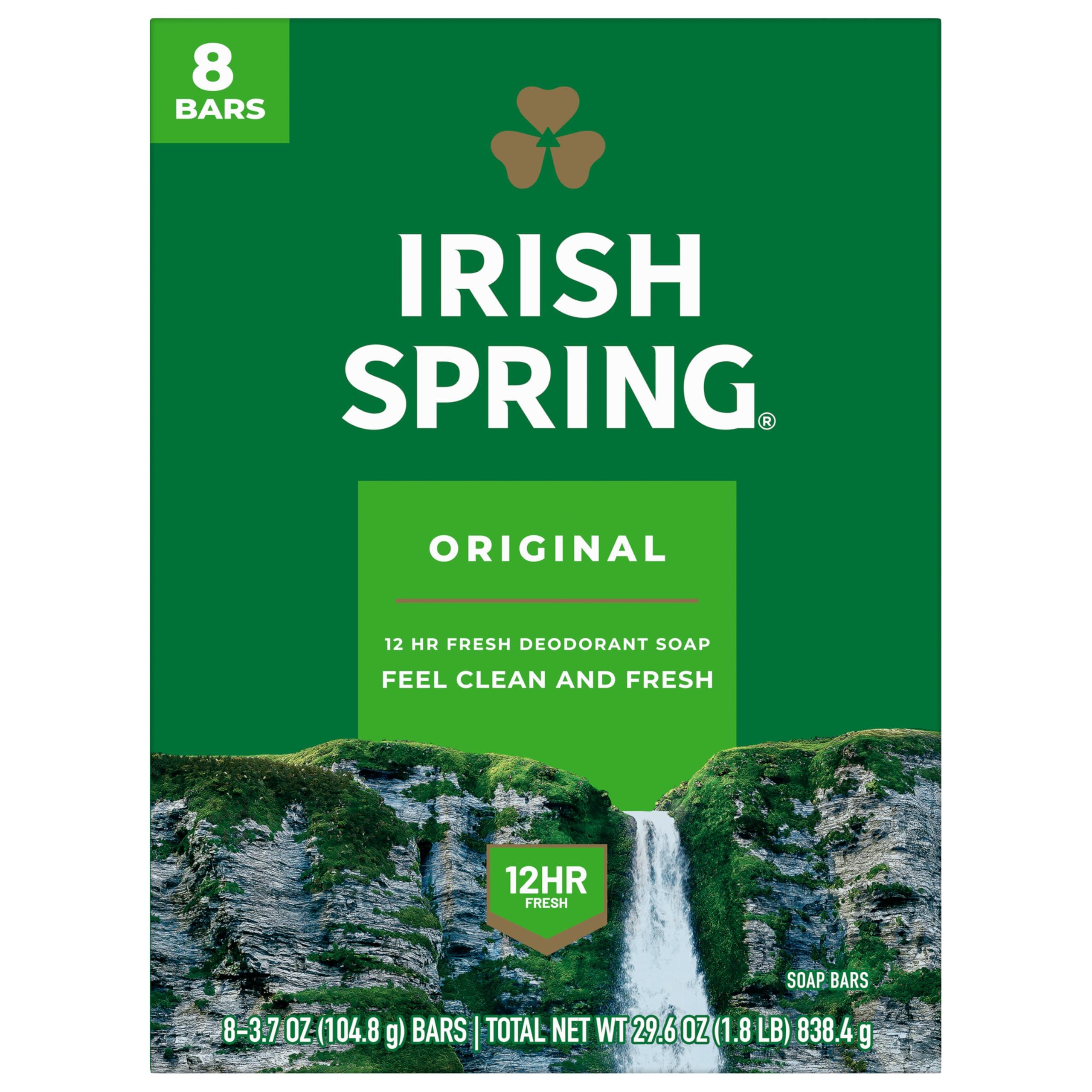 Irish Spring Irish Spring Deodorant Soap, Original Bar Soap (8 Count)