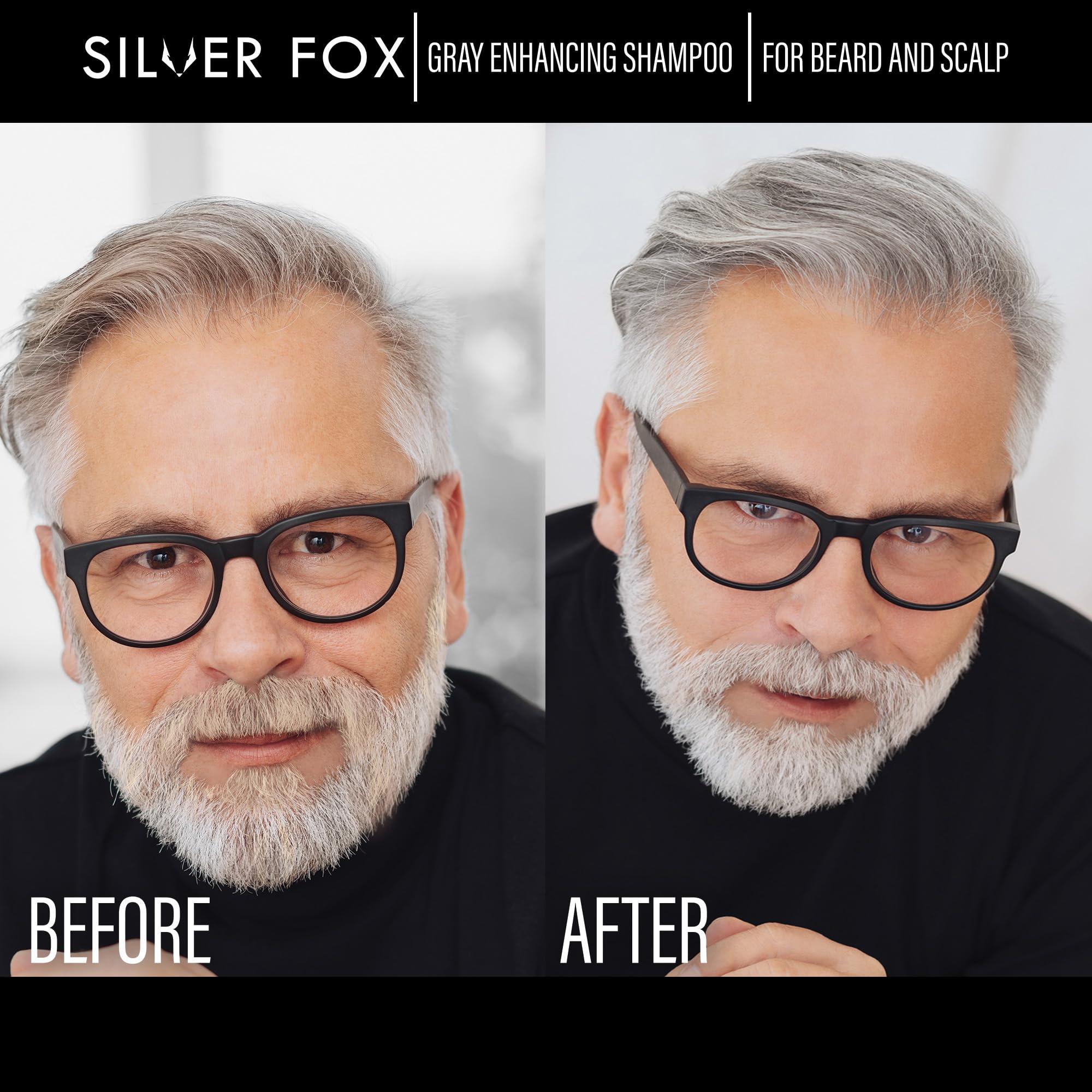 Godefroy Godefroy Silver Fox Beard and Scalp Shampoo Gray Reducing Beard Wash Removes Brassy Tones Moisturize & Nourish Beard & Scalp For Men