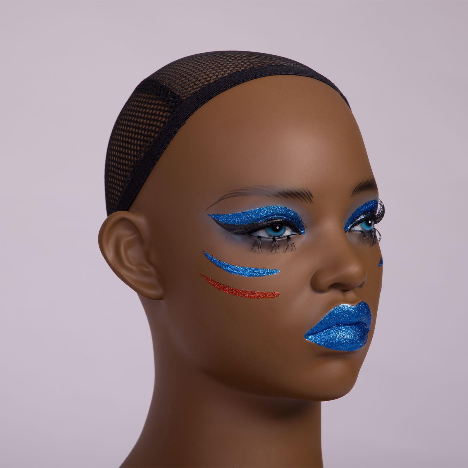 Hitleed Hitleed Mannequins Realistic Female Mannequin Head with Shoulders Dark Brown Display Manikin Head Bust for Wigs