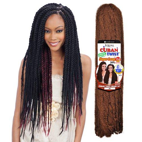 Free Tress FreeTress Equal Synthetic Hair Braids Double Strand Style Cuban Twist Braid 24" (OT350)