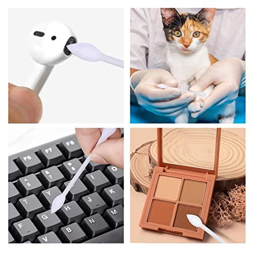 HOMEFOX HOMEFOX XL Thick Cotton Swabs Pointed Precision - 250 Count Extra Large - Pointy Organic Cotton Buds Double Side Tightly Wrapped Cotton Tips Paper Stick Cruelty-Free, XL Pointy & Round White