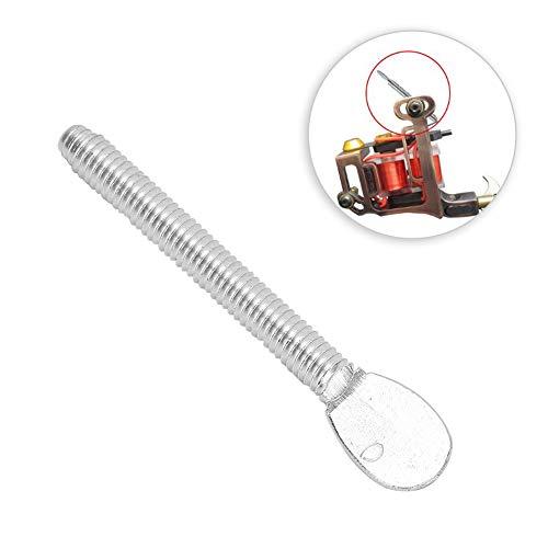 ZJchao Tattoo Contact Screw, 1.7in Pure Silver Contact Screw Binder Binding Post Tattoo Machine Accessory Parts for All Styles of Tattoo Coil Machines