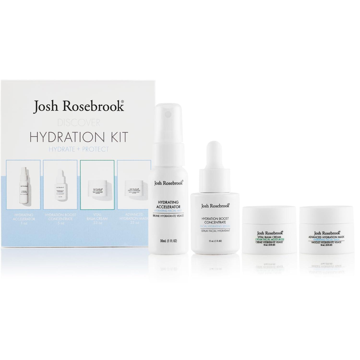Josh Rosebrook Josh Rosebrook Hydration Kit - Hydrate + Protect - Hydrating Accelerator 30mL, Hydration Boost Concentrate 15mL, Vital Balm Cream 10mL, Advanced Hydration Mask 10mL - Travel Size Skin Care Set