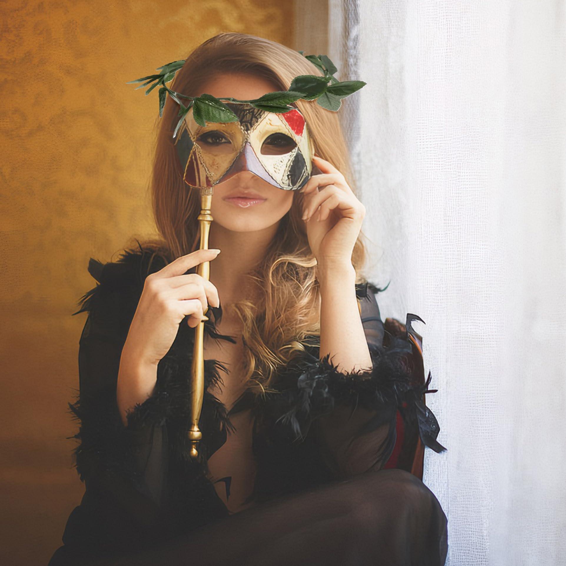 Jeorywoet Jeorywoet Laurel Wreath Crown, 8PCS Green Leaf Crown Headpiece, 9.5x8.7 Inch Plastic Greek Headband, Realistic Goddess Crown for Fancy Dress Costume Laurel Crown