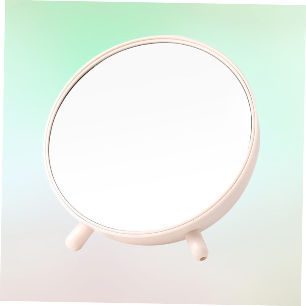OHPHCALL OHPHCALL Makeup Vanity Mirror Desktop Storage Vanity Mirror Beige Gofts Onesis