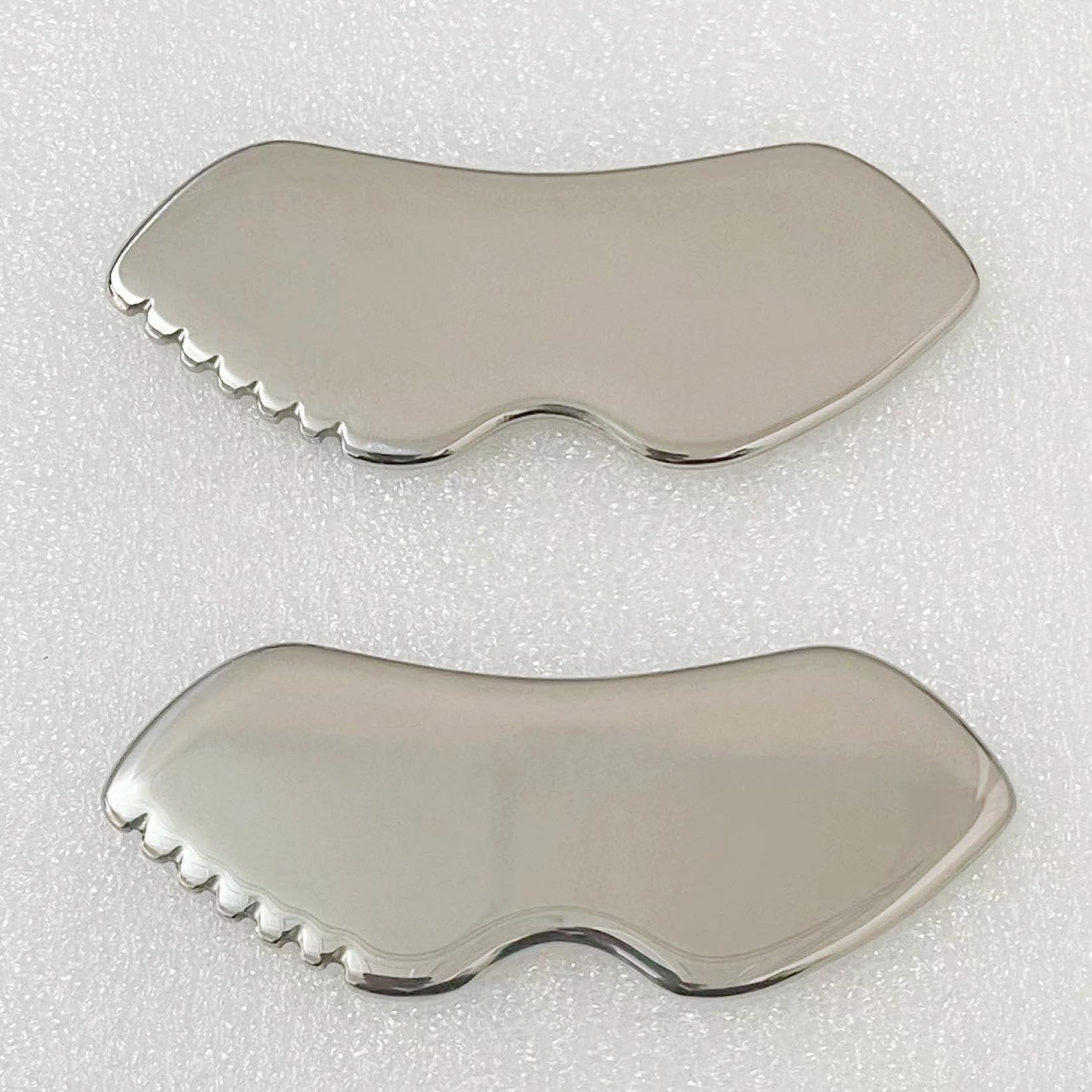 Generic Generic Gua Sha Facial Tools Stainless Steel Gua Sha for Face & Body, Skin Care Scraping Massage Tool with Comb Teeth, Metal Gua Sha Tool Tighten Skin Massage Guasha Beauty Tool (3 PCS)