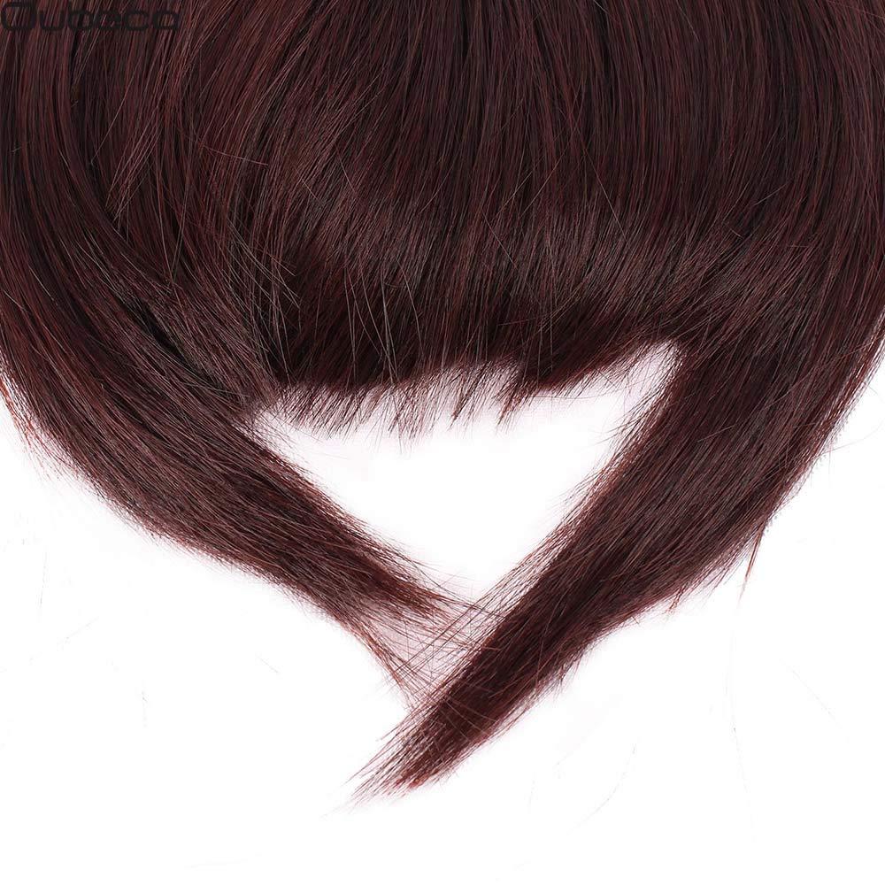Aonmg Aonmg Clip In On Synthetic Blunt Hair Fake bangs Straight Front Neat Fake bangs Fake Hair Fringes With Fringes Hairpiece #8