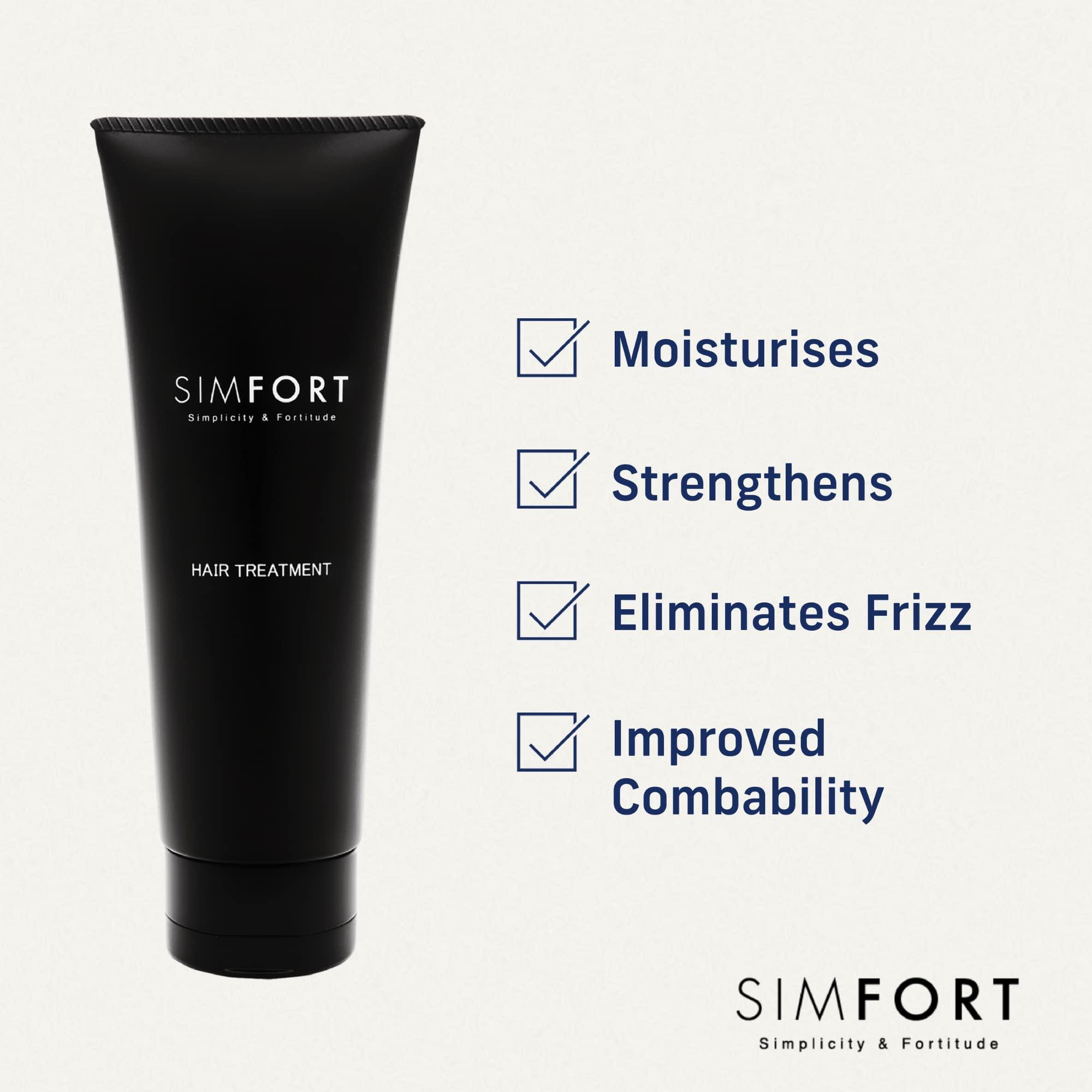 SIMFORT SIMFORT Carbonic Acid Shampoo 5.3oz & Conditioner 4.2oz Set for Men & Women, Fuller Thicker Stronger Hair Growth and Volumizing, Made with Natural Ingredients, NO Paraben/Sodium/Sulfate (Set of 1)