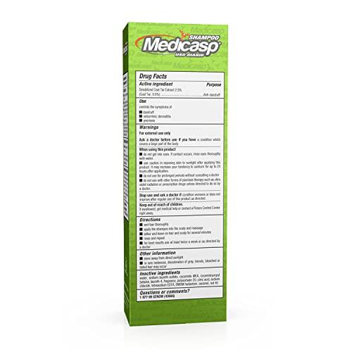Medicasp Medicasp Coal Tar Gel Dandruff Shampoo to Treat Seborrheic Dermatitis Psoriasis, 6 Ounce (Pack of 1)