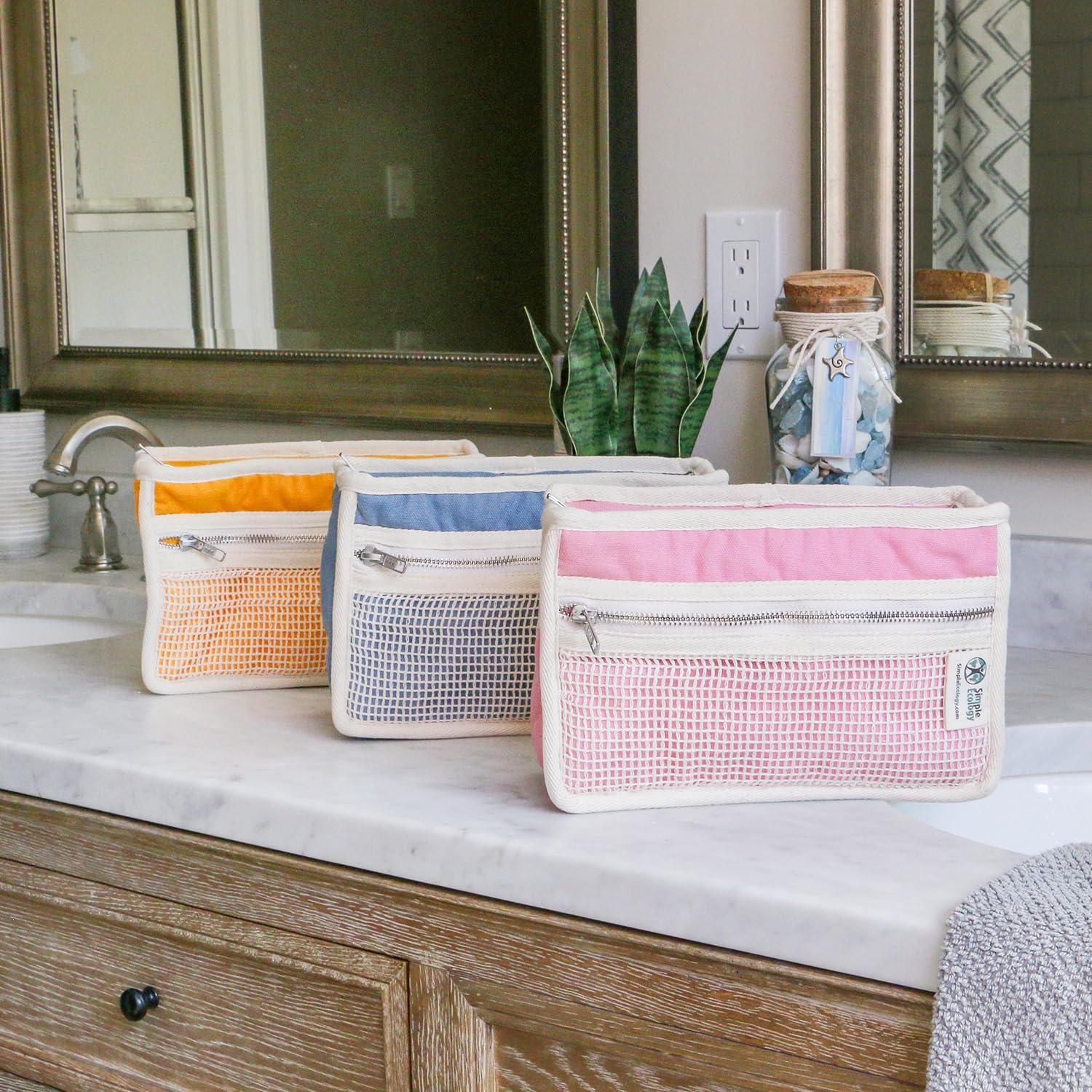 Simple Ecology Simple Ecology Organic Cotton Canvas Padded Toiletry, Cosmetic, Travel Bag - Green