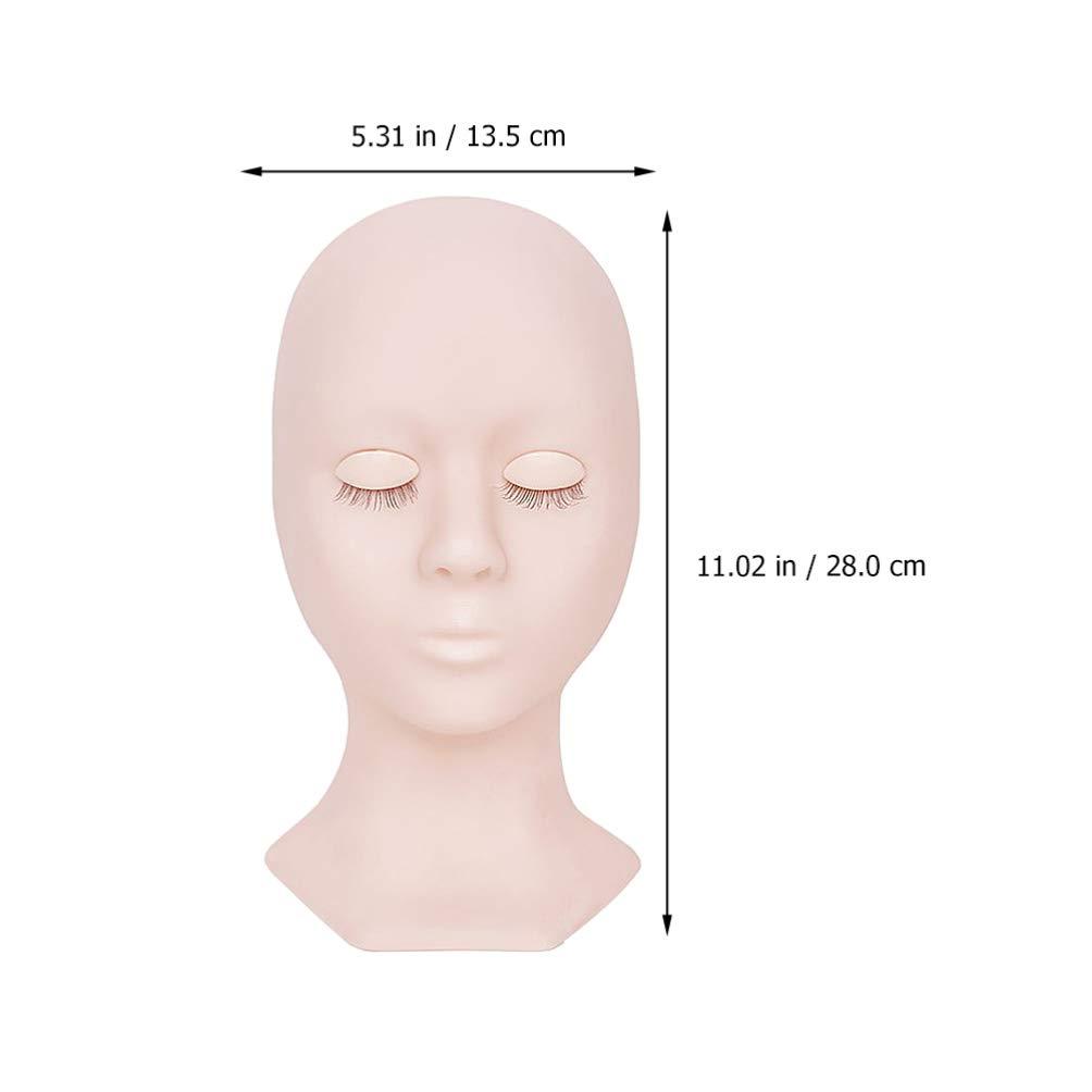 Beaupretty Beaupretty 1 Set model head Lash Practice Mannequin Head baby Fur Doll replaceable tool doll half lashes mani human body cosmetic mold Display Head Mold Model wig Mannequin Mold