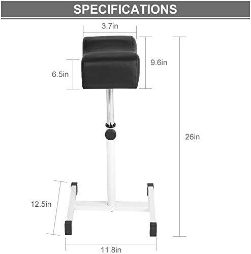 GOTOTOP GOTOTOP Pedicure Manicure Footrest Stool Portable Black Adjustable All Purpose Leg Rest Stand Tattoo Studio Equipment Salon