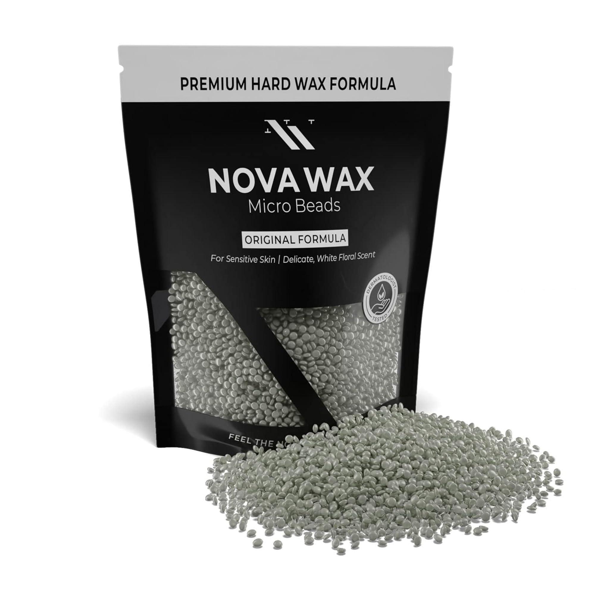Nova Wax NOVA Wax 1000g (2.2lb) Hard Waxing Beads for Painless Hair Removal, Perfect for Brazilian, Bikini, Face, Legs, Underarm, Back, and Chest - Ideal for Sensitive Skin – Original Floral Scented Formula