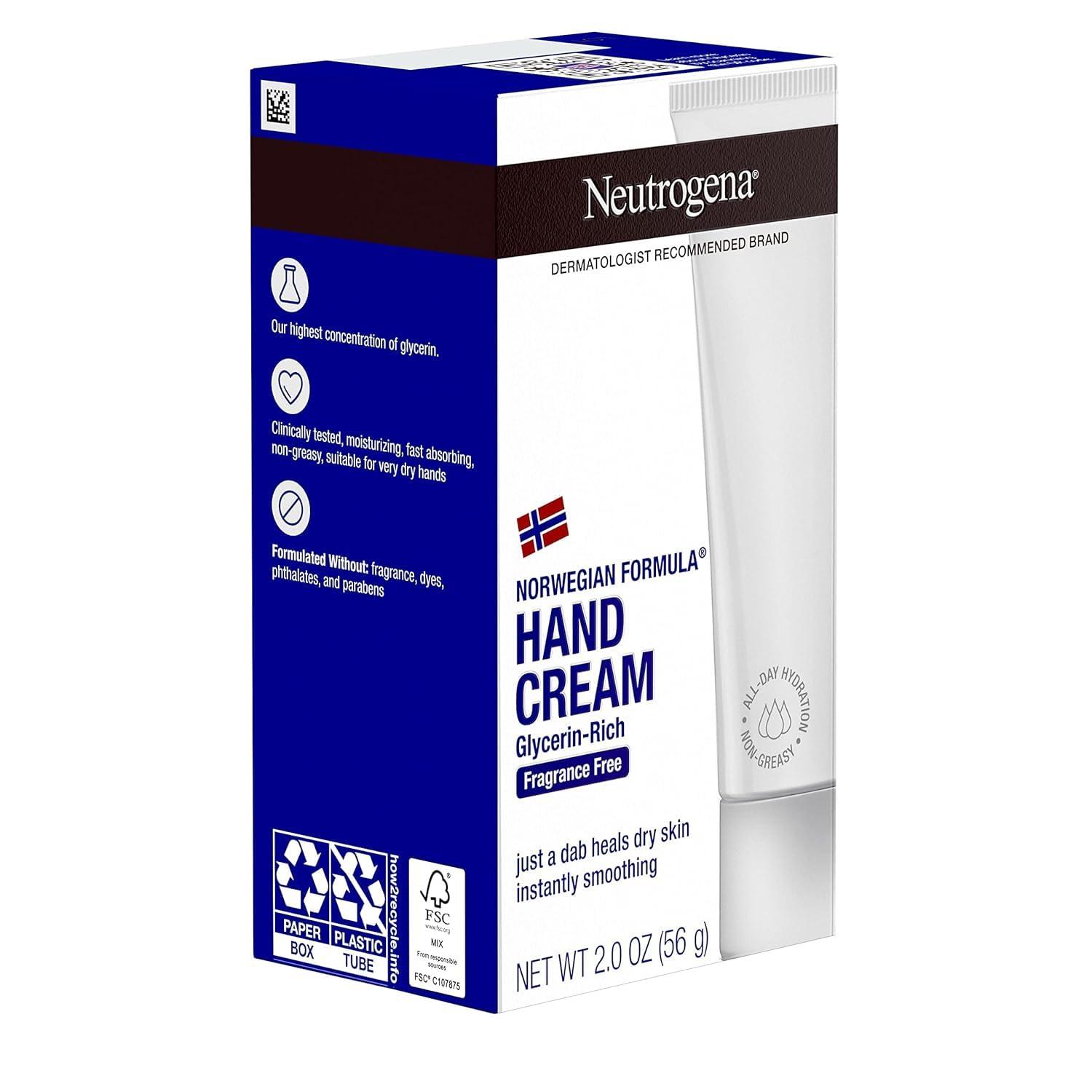 Neutrogena Neutrogena Norwegian Formula Hand Cream Fragrance-Free 2 oz (Pack of 10)