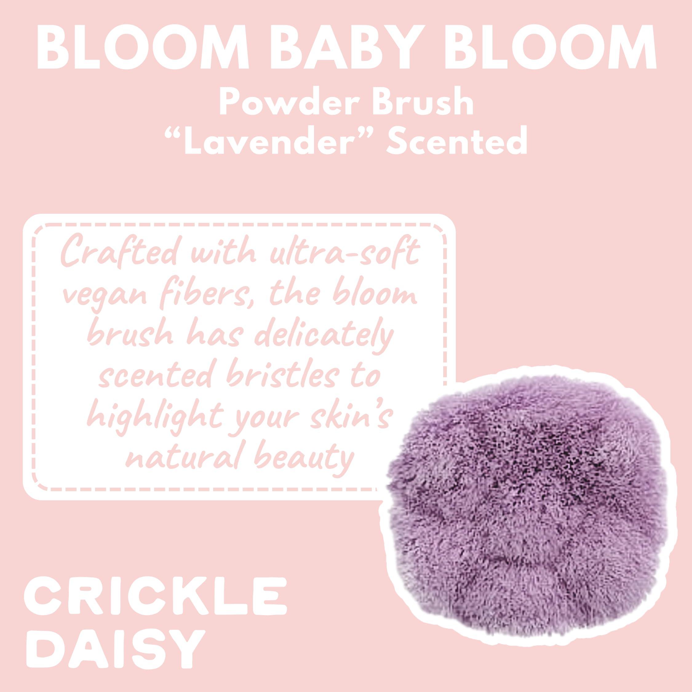 Crickle Daisy CRICKLE DAISY Bloom Baby Powder Brushes - Ultra-Soft Vegan Fibers, Foundation Blending Brush, Highlight Your Skin\'s Natural Beauty - Perfect for Makeup Powder Application, Blush, Lavender Scented