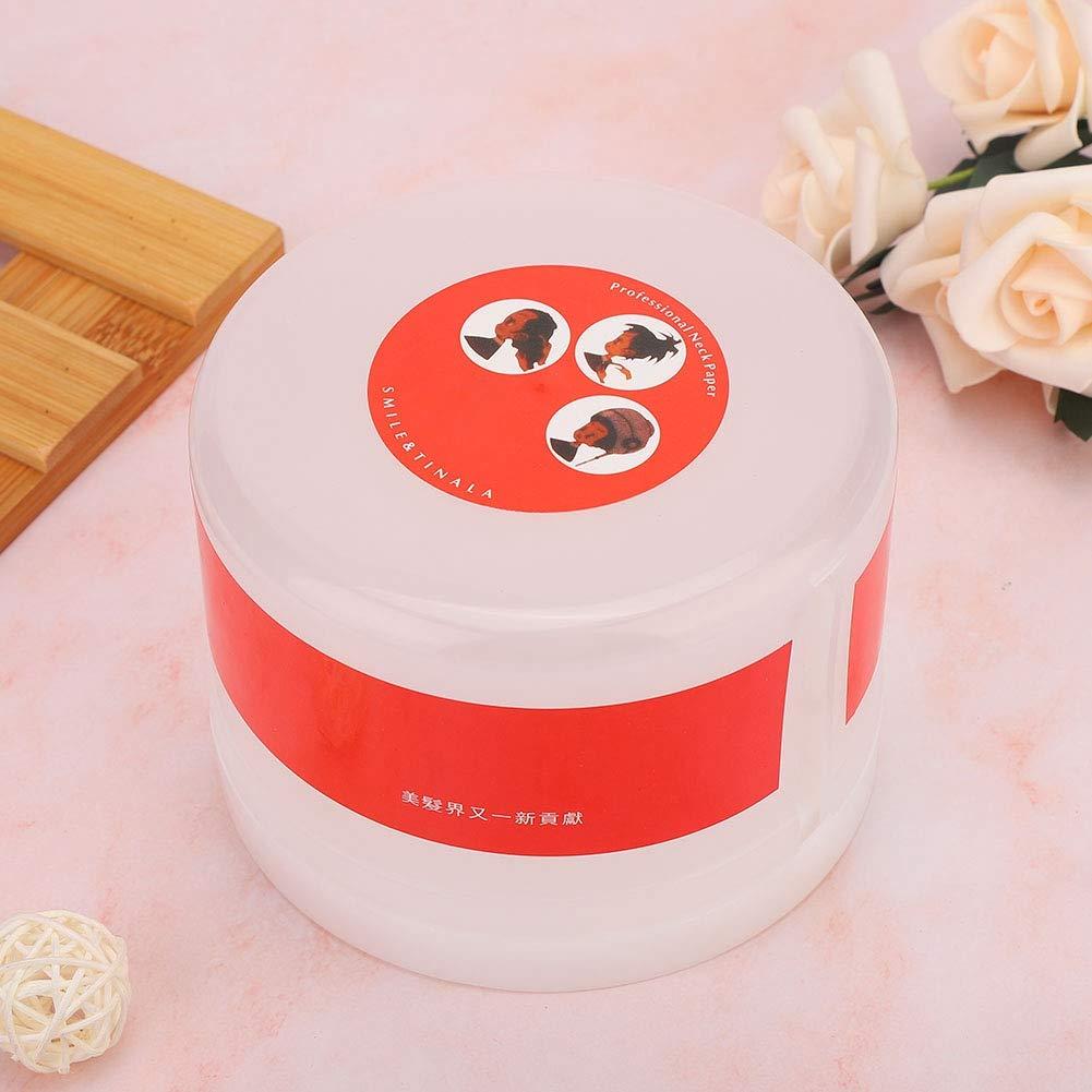 Gavigain Disposable Paper Barber Neck Strips, Neck Ruffle Roll Paper Box Hair Cutting Neck Paper Box Neck Ruffle Roll Paper Box for Hairdressing Tool(White)