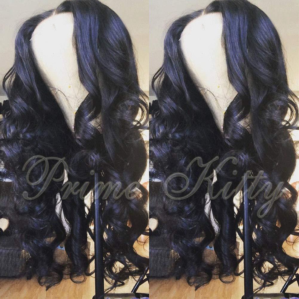 Prime Kitty Human Hair Wig 150% Density 360 Lace Front Wig with Baby Hair Curly Virgin Brazilian Human Hair Wigs Pre Plucked 360 Lace Frontal Wig for Black Women Body Wave 360 Lace Front Wig Wavy 14\"