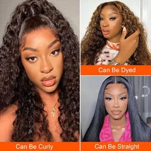 RJ HAIR I Tip Hair 100 Strand Brazilian Wet And Wavy Curly Human Hair Microlinks Keratin I Tips Hair Water Wave (16inch 100Strand, #1(Jet Black))