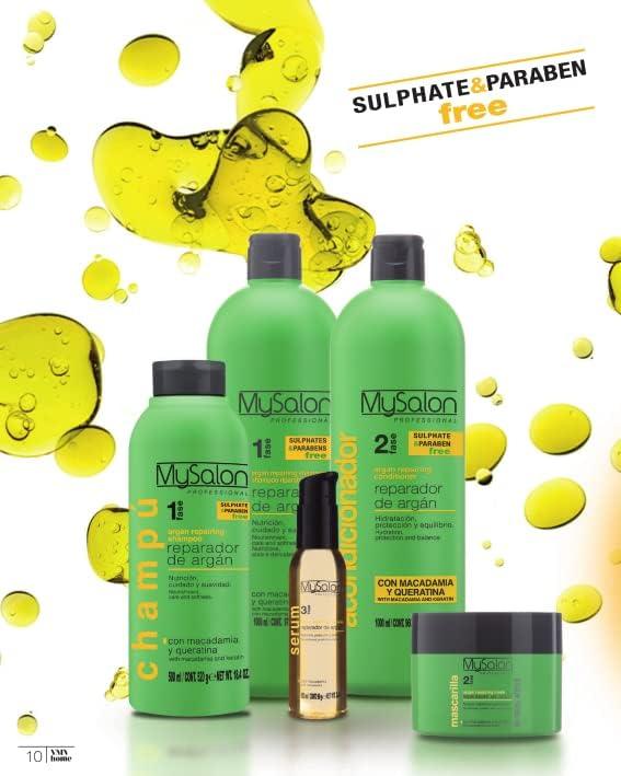 Mysalon Professional Mysalon Professional Argan and Keratine Repairing Shampoo, Conditioner and Mask Kit