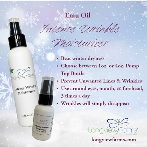 Longview Farms Longview Farms Emu Oil Intense Wrinkle Moisturizer - Infused with Emu Oil for Intense Hydration and Youthful Skin - Combat Signs of Aging with Our 1 oz. Formula