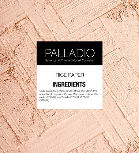 Palladio Palladio Rice Paper Facial Tissues for Oily Skin, Face Blotting Sheets Made from Natural Rice, Oil Absorbing Paper with Rice Powder, 2 Sided, Instant Results, Natural, 40 Count, Pack of 1