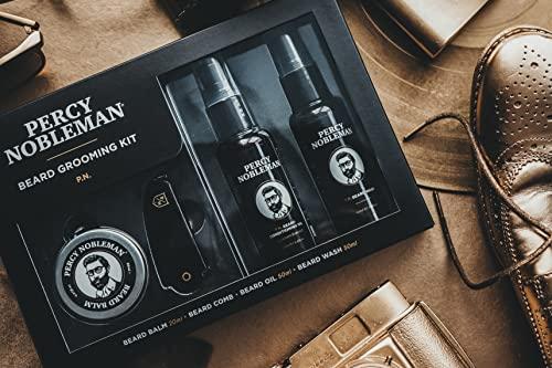 Percy Nobleman Percy Nobleman Beard Grooming Kit. Signature Scented Beard Oil 50ml. Beard Wash 50ml. Beard Balm 20ml. Beard Comb.