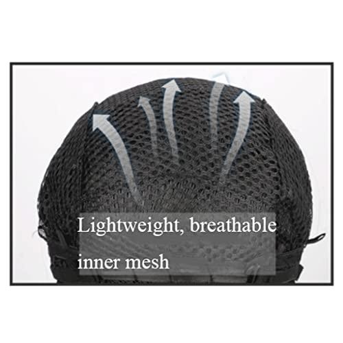 SOBOUR Heat Resistant Fashion Hot Mens Wigs Natural Slight Wave Mullet Wigs For Men Fluffy Soft Synthetic Heat Resistant Full Wigs For Daily Wear Synthetic