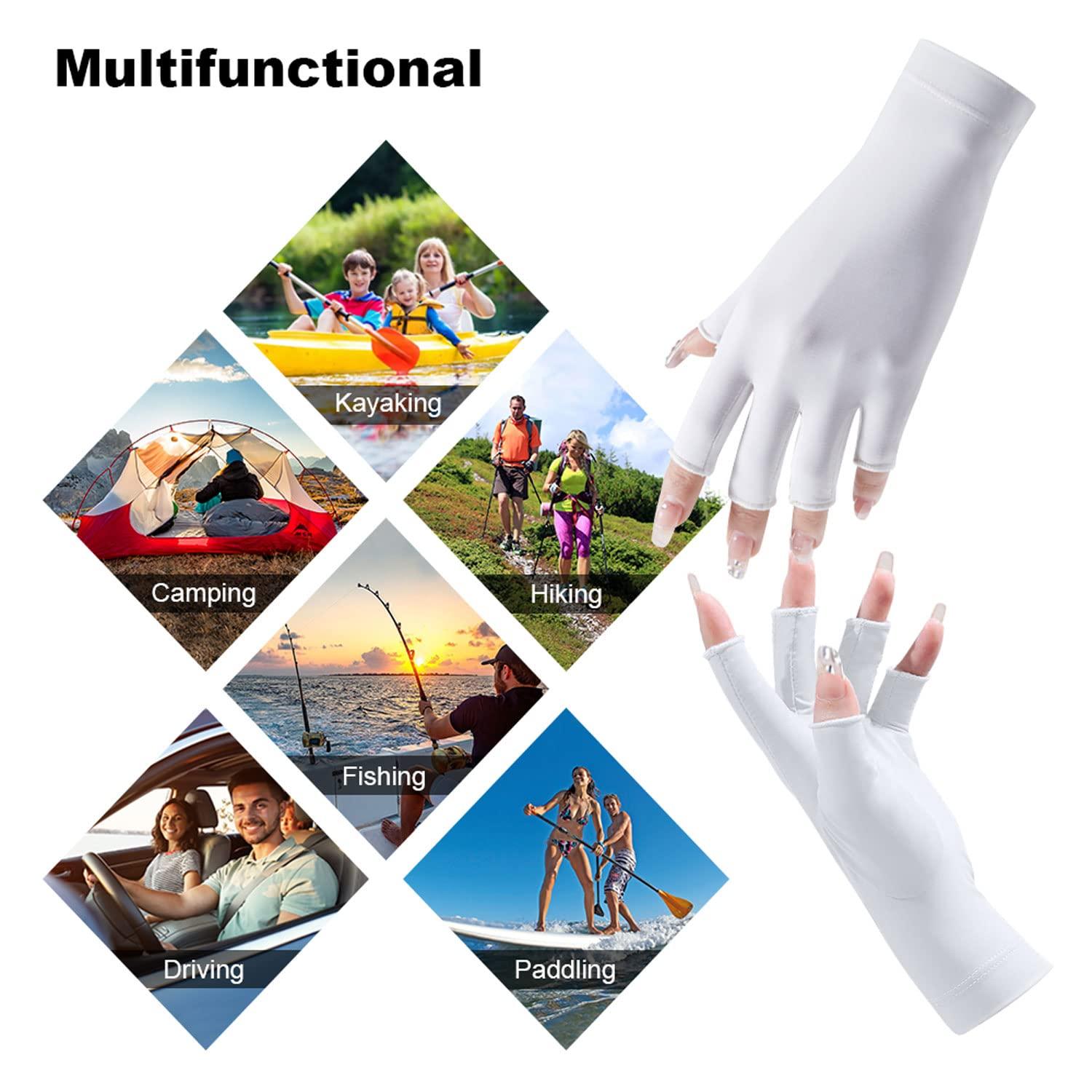 Lotifie Lotifie uv protection gloves for gel nails lamp, Anti UV Light Glove for Manicures Nail Art (white gloves)