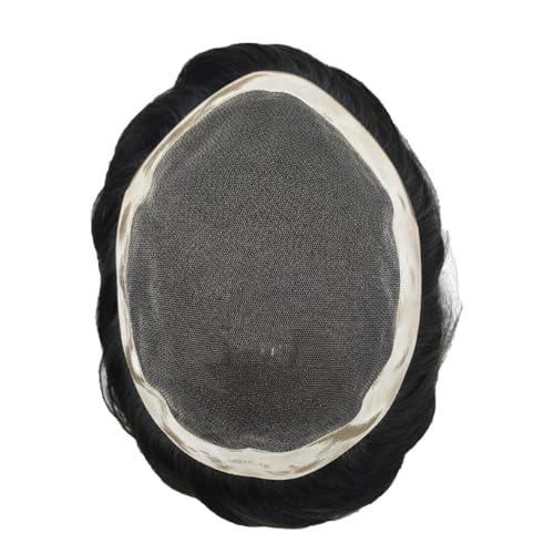 Hair Wonders Hair Wonders Toupee For Men Real Human Hair Replacement System For Men Soft Swiss Lace Mens Toupee Hairpiece For Men NPU Around Male Hair Prosthesis 7x9 Medium light density 20# LIGHT ASH BLONDE
