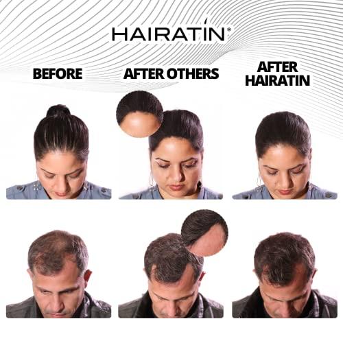 HAIRATIN BY RE-EVOLUTION HAIRATIN Building Fibers for Thinning Hair, Gray, 28G - Achieve Fuller, Natural Looking Results, Instantly Conceals Hair Loss in 10 Seconds, Thickener & Bald Spot Cover Up for Men & Women