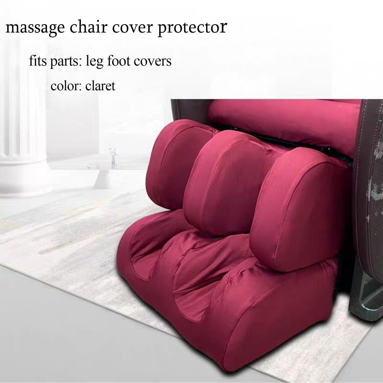 MKKBOB MKKBOB Full Body Shiatsu Massage Chair Cover,Massage Chair Covers Dust Protection Pet Protector Zero Gravity Chair Covers Fitted Massage Chair Recliner Slip Cover(Claret,Leg Foot Covers)
